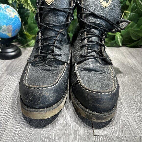 Irish Setter Wingshooter Moc Toe Boots Black Leather 845 Mens Size 9.5 2E - Picture 3 of 11